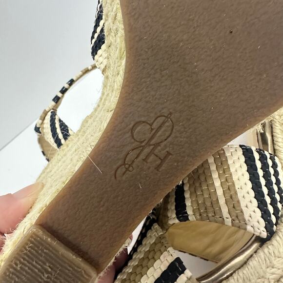 Cole Haan Women’s Size 7B Striped Espadrille Wedge Sandals - Picture 5 of 10
